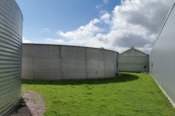 Stainless Steel Tank as Rainwater Storage for Plant Breeding