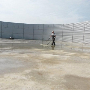 Stallkamp corrugated steel tank cleaning interior view