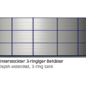 Stallkamp depth-extended, 3-ring tank