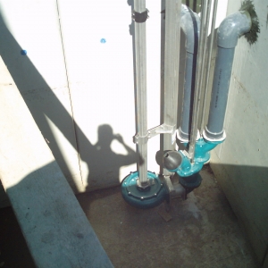 Stallkamp slurry pump with agitating nozzle in slurry pit